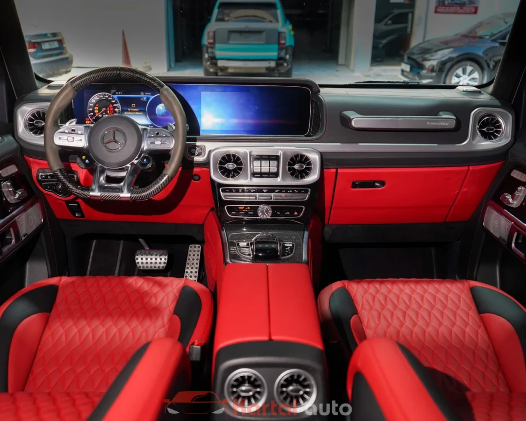 luxury car full interior upholstery