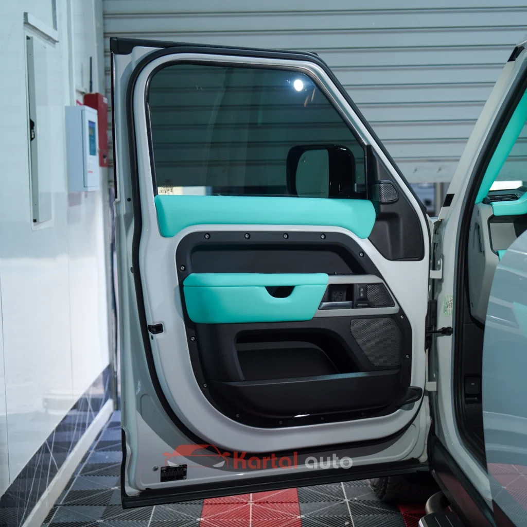 land rover defender door panel upholstery