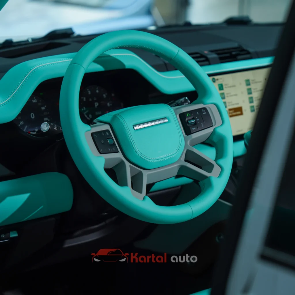 land rover defender steering upholstery