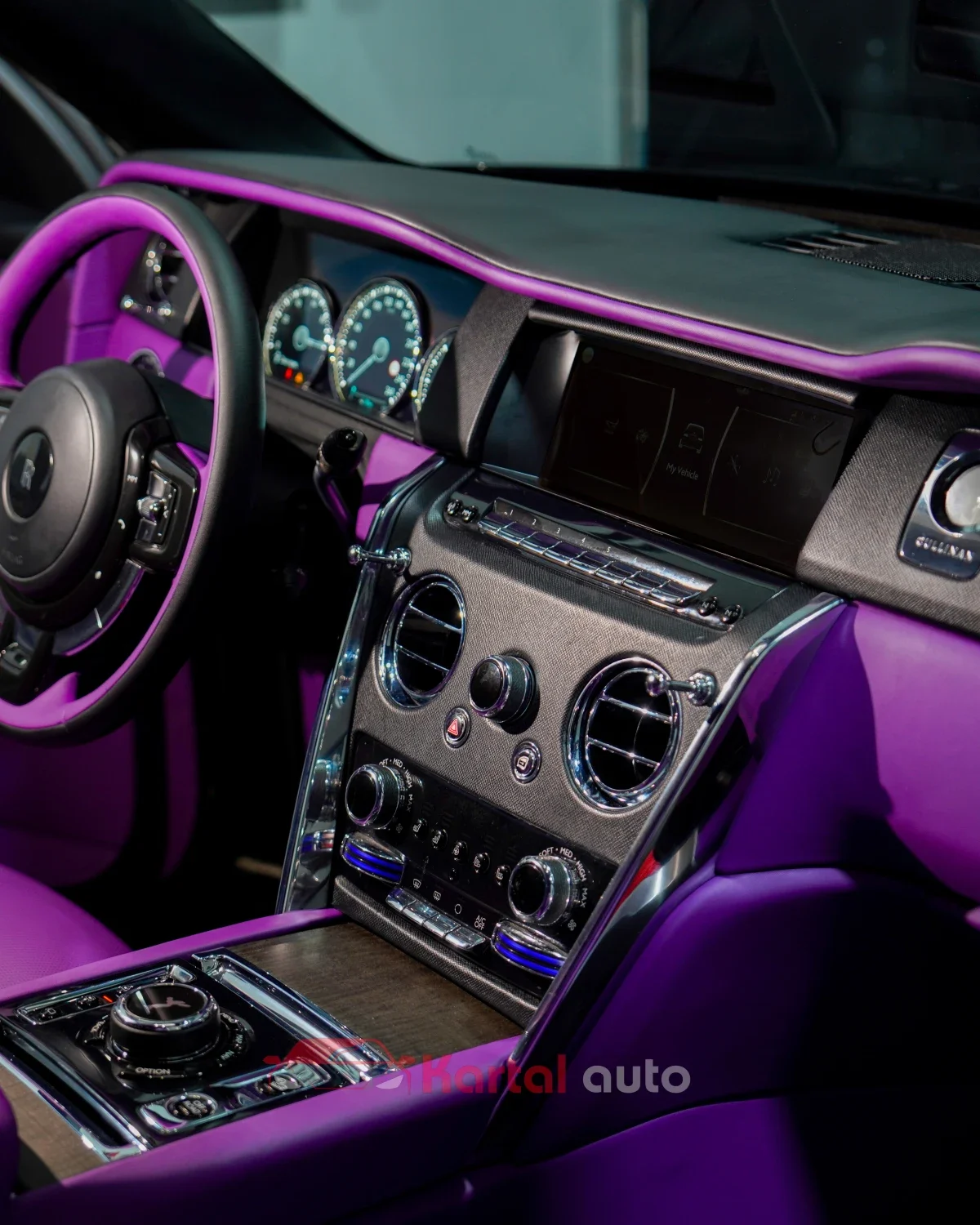 roll royce cullinan upholstery shop